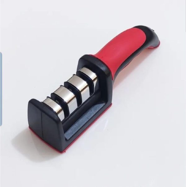3-in-1 Stainless Steel Kitchen Knife Sharpener | Manual Handheld 3-Stage Tool