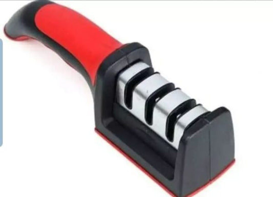 3-in-1 Stainless Steel Kitchen Knife Sharpener | Manual Handheld 3-Stage Tool