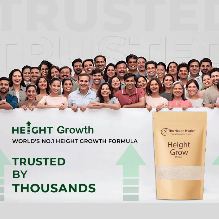 The Health Healer Height Grow Powder – 100% Natural Height Increase Supplement – 100g