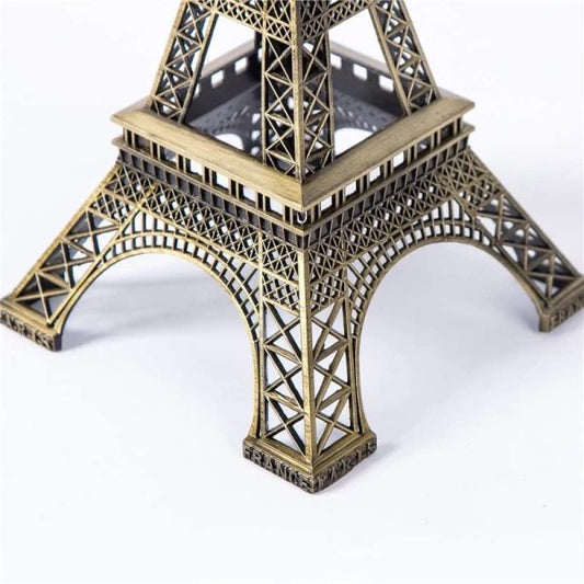 7-Inch Eiffel Tower Statue – Bronze Metal Paris Souvenir & Home Decor