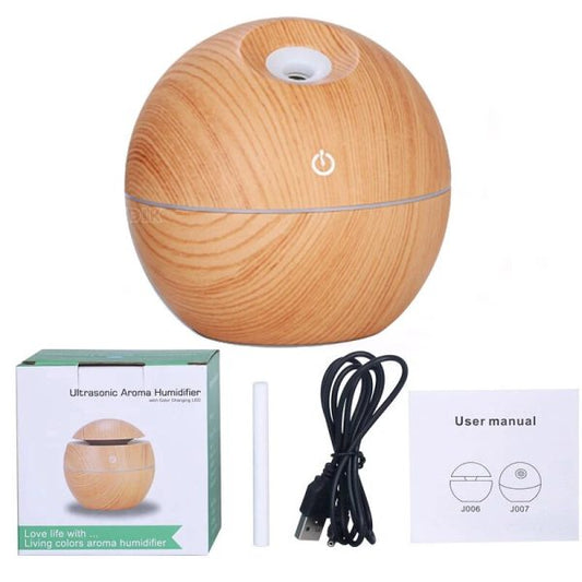 Essential Oil Diffuser Aroma Air Wood Humidifier With Colorful