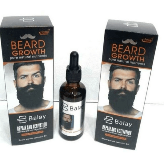 Get Balay Original Beard Growth Essential Oil For Men โ Pure Natural Nutrients โ Accelerates Hair Regeneration โ Deep Absorption