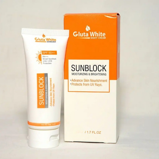 Glutawhite SPF 60+ Sunblock | Moisturizing,Brightening & UV Protection – 65gm