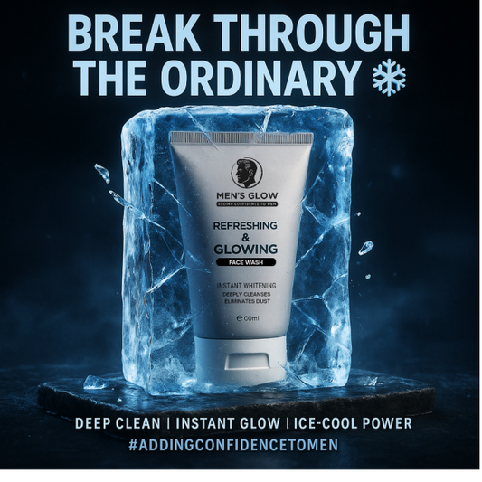 Menโs Glow Facewash Bundle โ Facewash + Whitening Cream Combo Set