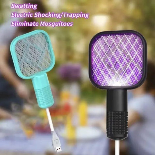 Mini USB Rechargeable Mosquito Racket – Electric Bug Zapper with UV Light for Home