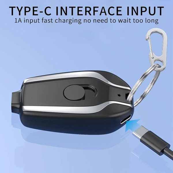 Type-C Keychain Power Bank – Ultra-Portable Emergency Charger for On-the-Go
