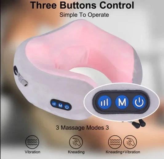 U Shaped Pillow Neck Massager Usb Charging Portable Neck Shoulder Cervical Massager