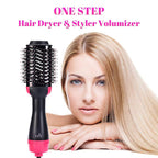 -in-1 One Step Hot Air Brush Hair Dryer & Styler – Drying, Straightening & Volumizing Brush