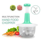 Manual Hand Push Chopper | Multi-functional Vegetable Meat Grinder, Grater - 1.5 Liter
