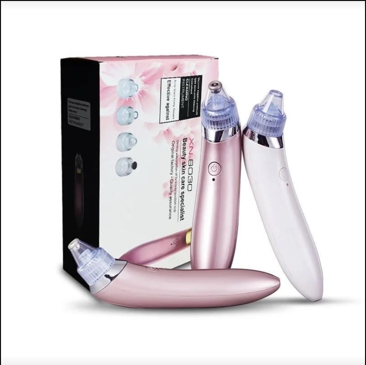 Blackhead Remover Face Acne Black Dot Pimple Electric Black head Vacuum Cleaner Pore Skin Care Tools Machine 4 Replacement Head (random color)