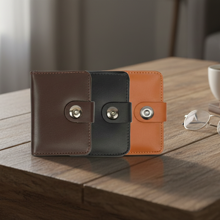 Men’s Premium Leather Wallet – Pack of 3 | Slim, Stylish & Durable Wallets for Daily Use, Travel & Gifts
