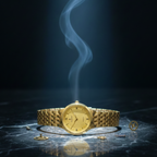 Classic Gold-Plated Men's Quartz Watch - Luxury Inspired Vacheron & Longines Style Dress Watches with Date Display & Link Bracelet