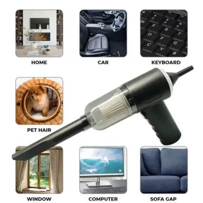 3 in 1 Portable Vacuum Cleaner | Wireless Mini Vacuum, Air Duster & Blower for Home, Car & Laptop Cleaning