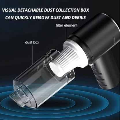 3 in 1 Portable Vacuum Cleaner | Wireless Mini Vacuum, Air Duster & Blower for Home, Car & Laptop Cleaning