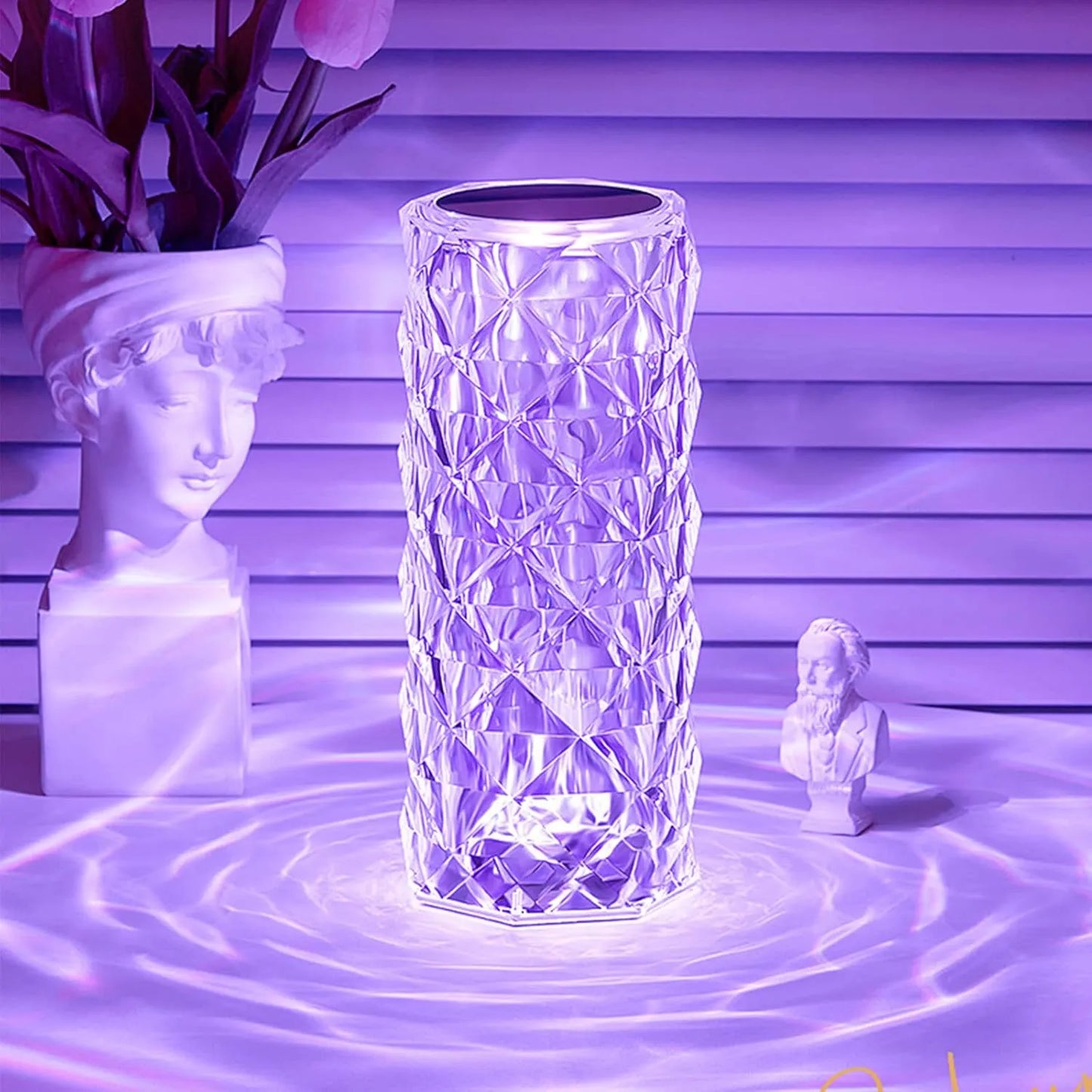 16 Colors Diamond Rose Crystal Touch Lamp