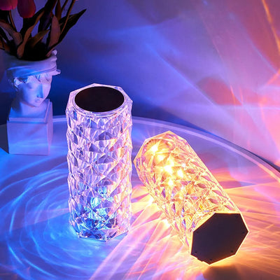 16 Colors Diamond Rose Crystal Touch Lamp