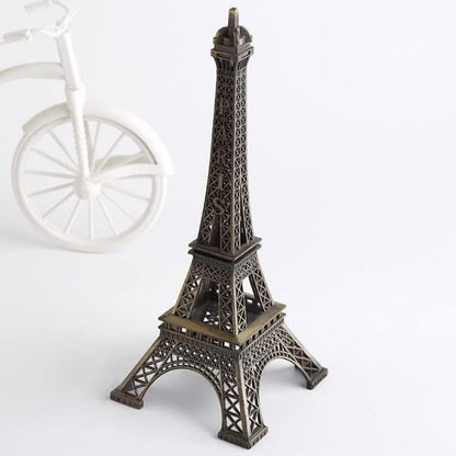 7-Inch Eiffel Tower Statue – Bronze Metal Paris Souvenir & Home Decor