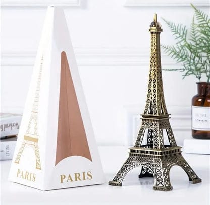 7-Inch Eiffel Tower Statue – Bronze Metal Paris Souvenir & Home Decor