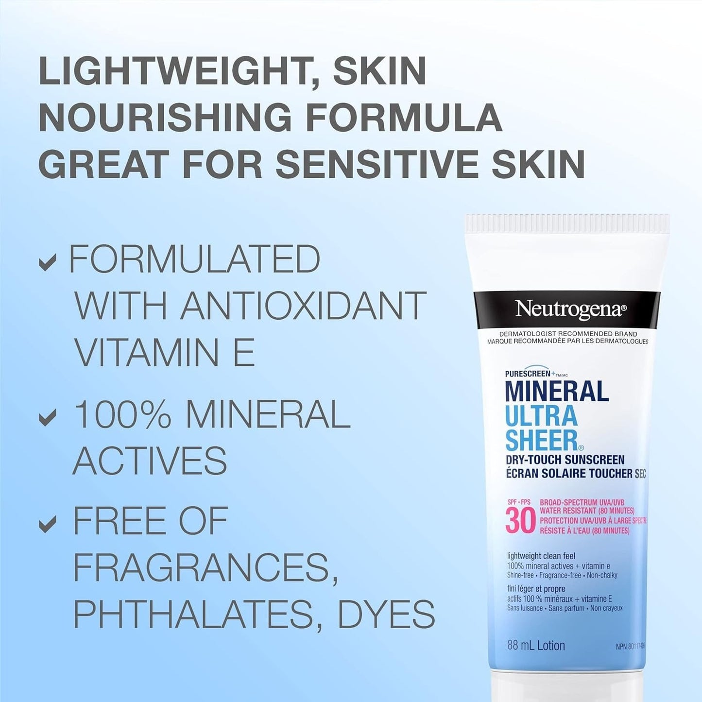 Neutrogena Mineral Ultra Sheer Dry-Touch Sunscreen SPF 30 (88ML)