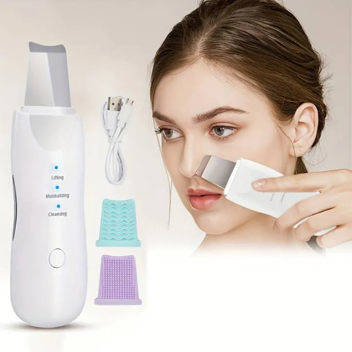 Rechargeable Ultrasonic Skin Scrubber _Facial Cleansing