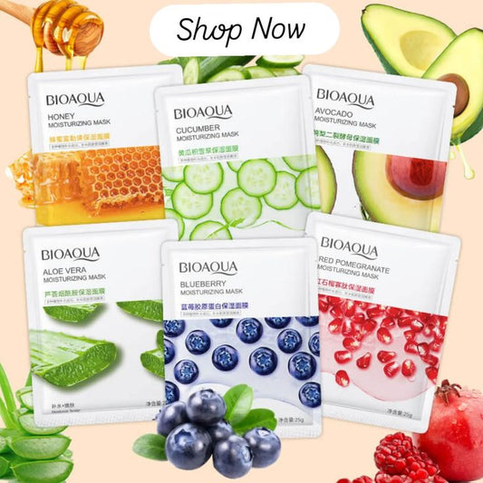 BIOAQUA Natural Moisturizing Sheet Mask – Instant Hydration & Fresh Glowing Skin in 15 Minutes