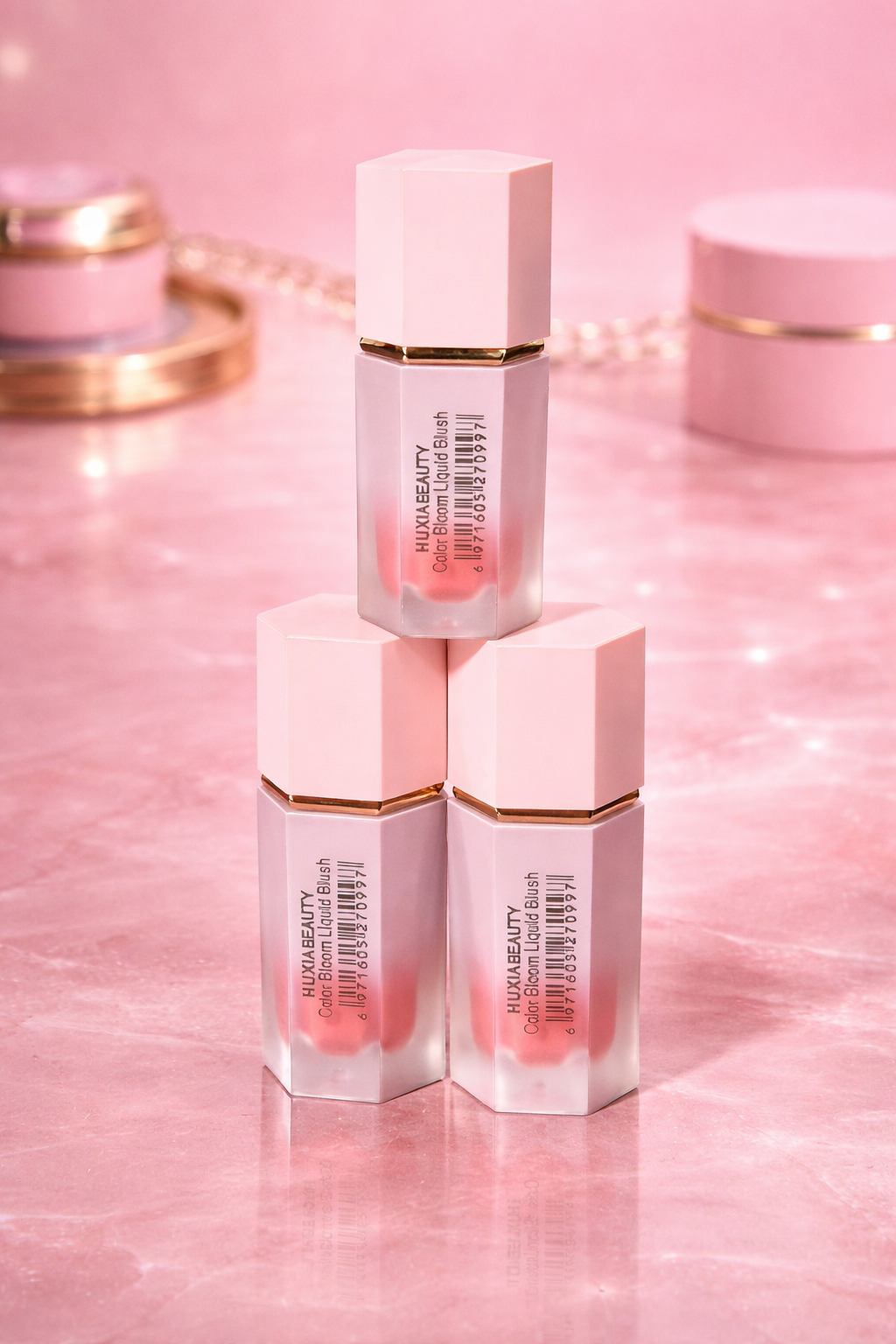 HUXIA Beauty Liquid Blush Set – Available in 3 in 1 & 6 in 1 | Long Lasting Natural Glow