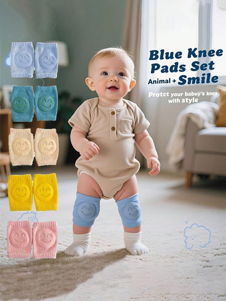 Soft & Protective Baby Knee Pads - Pair of Knee Pads