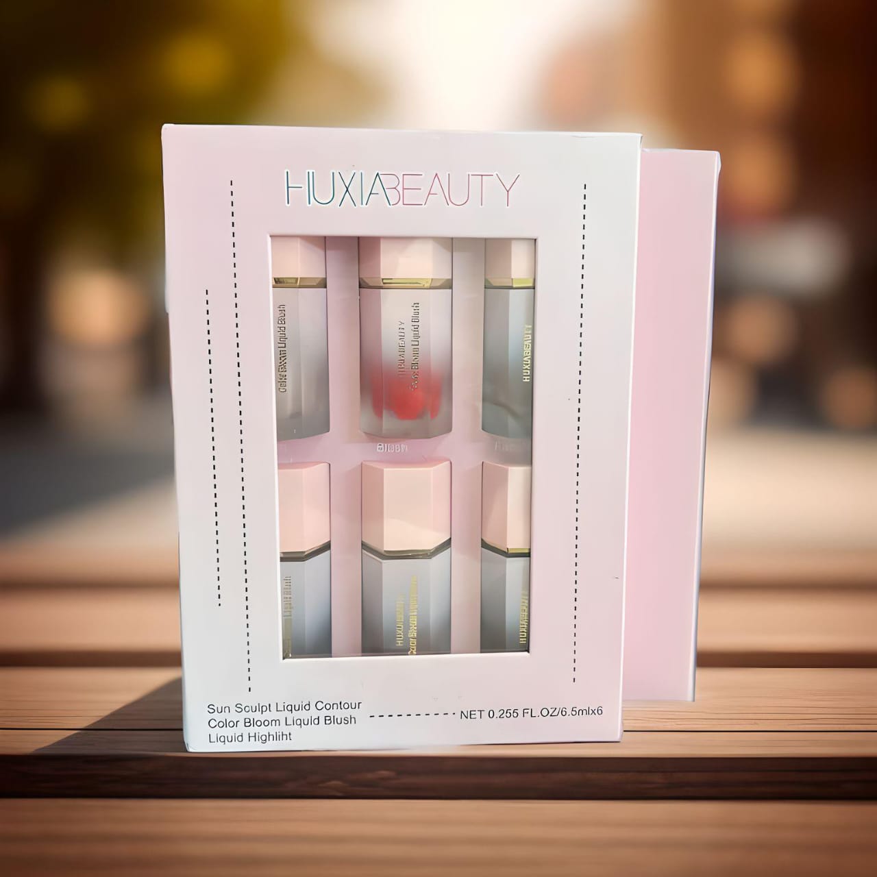 HUXIA BEAUTY 6-in-1 Liquid Blush, Contour & Highlighter Set – Long-Lasting Glow Collection