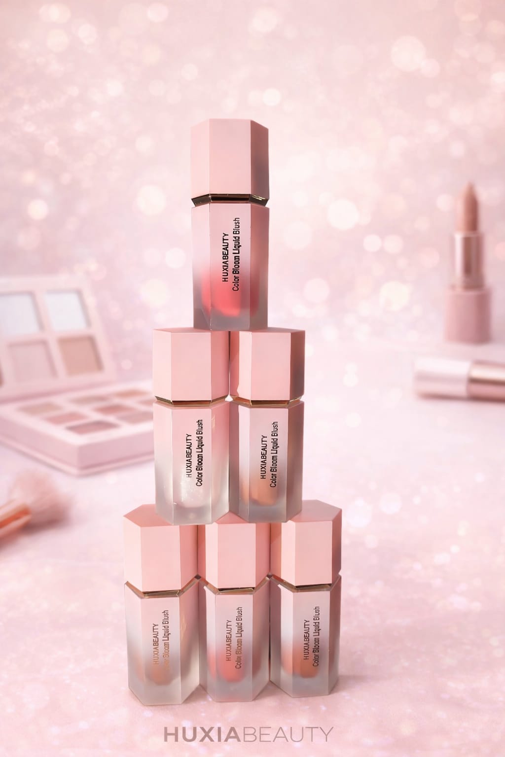 HUXIA Beauty Liquid Blush Set – Available in 3 in 1 & 6 in 1 | Long Lasting Natural Glow