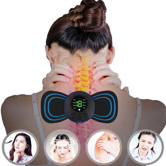 Mini Body Massager Pulse Neck Pain Relief Ems Butterfly Body Massager Men & Women