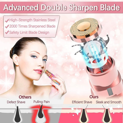 2 In 1 Electric Eyebrow Trimmer And Shaver, Hair Remover Trimmer For Women