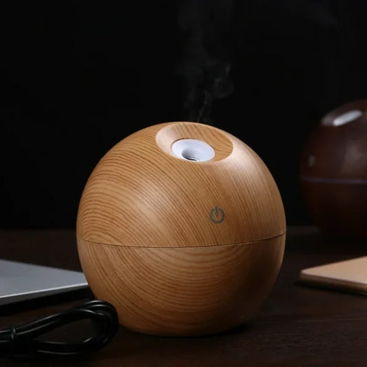 Essential Oil Diffuser Aroma Air Wood Humidifier With Colorful