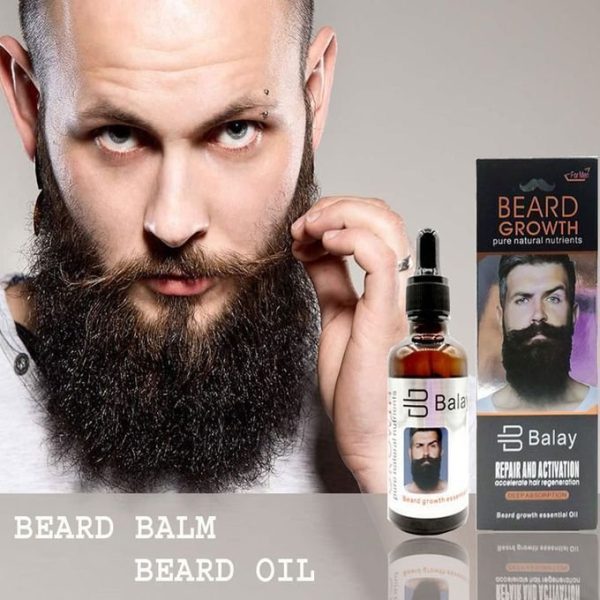 Get Balay Original Beard Growth Essential Oil For Men – Pure Natural Nutrients – Accelerates Hair Regeneration – Deep Absorption