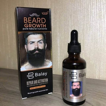 Get Balay Original Beard Growth Essential Oil For Men – Pure Natural Nutrients – Accelerates Hair Regeneration – Deep Absorption