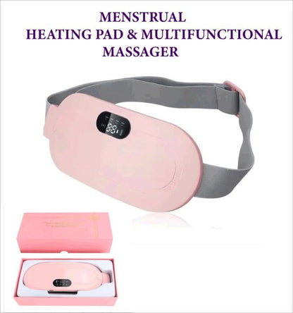 Electric Heating Pad Women Period Pain Cramp Relief Belt - With 3 Heat Levels And 4 Modes