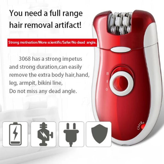 Epilator Hair Removal Device For Women – Electric Shaver & Trimmer Set With Multiple Heads, Smooth Skin Care Tool For Face, Arms, Legs & Sensitive Areas