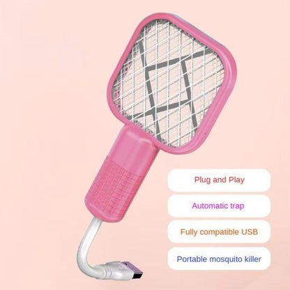 Mini USB Rechargeable Mosquito Racket – Electric Bug Zapper with UV Light for Home