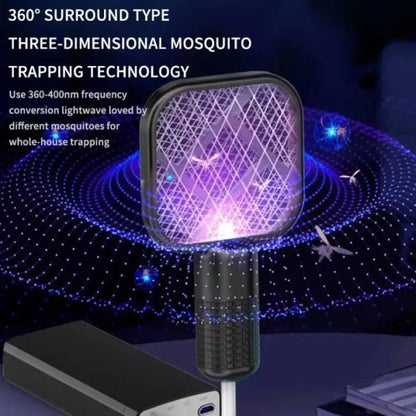 Mini USB Rechargeable Mosquito Racket – Electric Bug Zapper with UV Light for Home