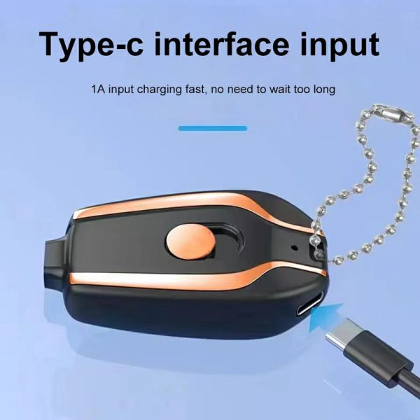 Type-C Keychain Power Bank – Ultra-Portable Emergency Charger for On-the-Go