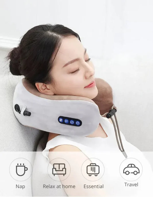 U Shaped Pillow Neck Massager Usb Charging Portable Neck Shoulder Cervical Massager